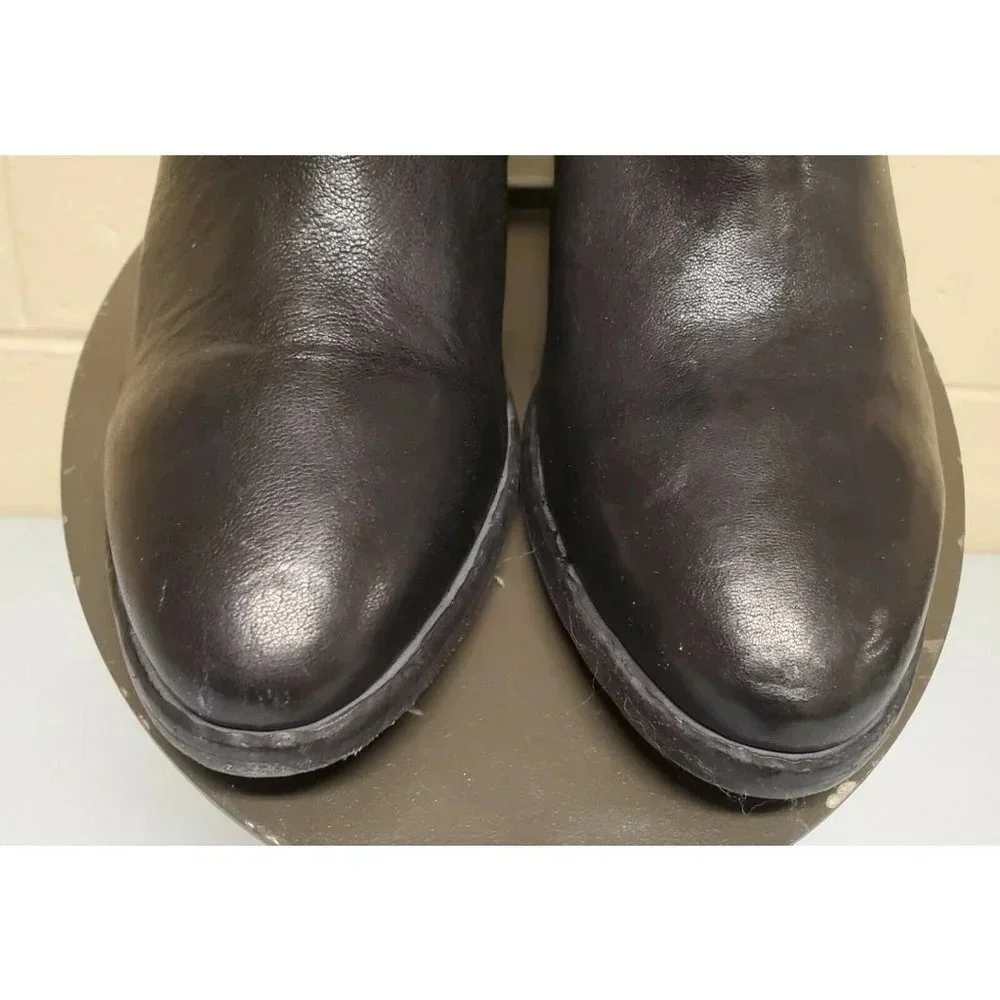 Gidigio Black Leather Reptile Design Bootie/Ankle